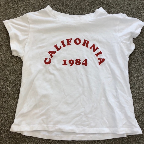 Brandy Melville Tops - California logo white brandy melville shirt